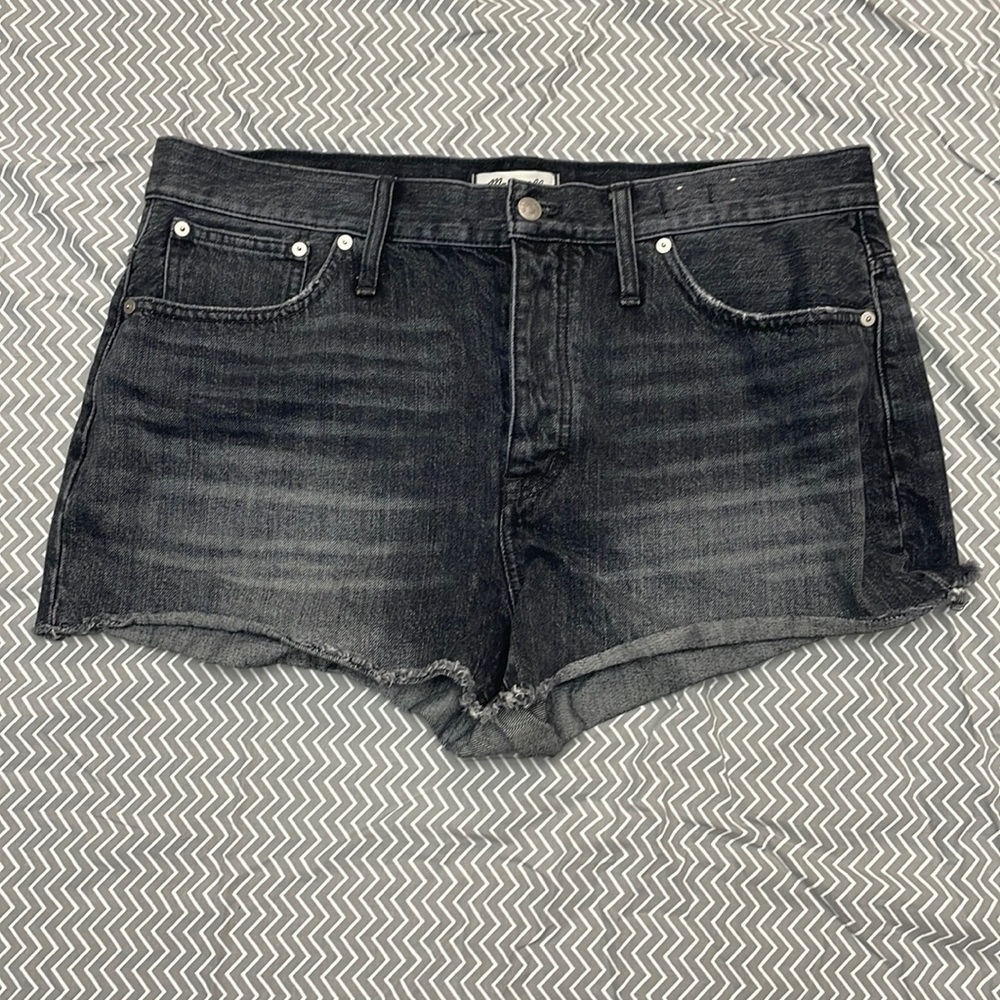 Madewell relaxed button up denim shorts